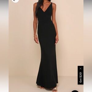 NWT Lulus Melora black maxi dress Medium